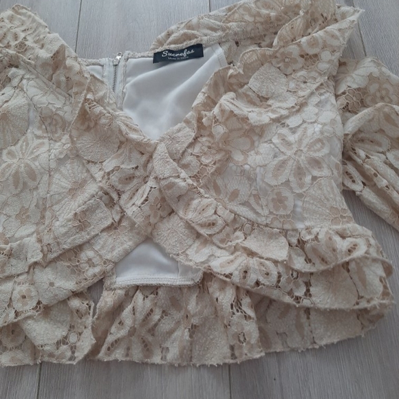 Floral yellow crop top - Picture 7 of 8